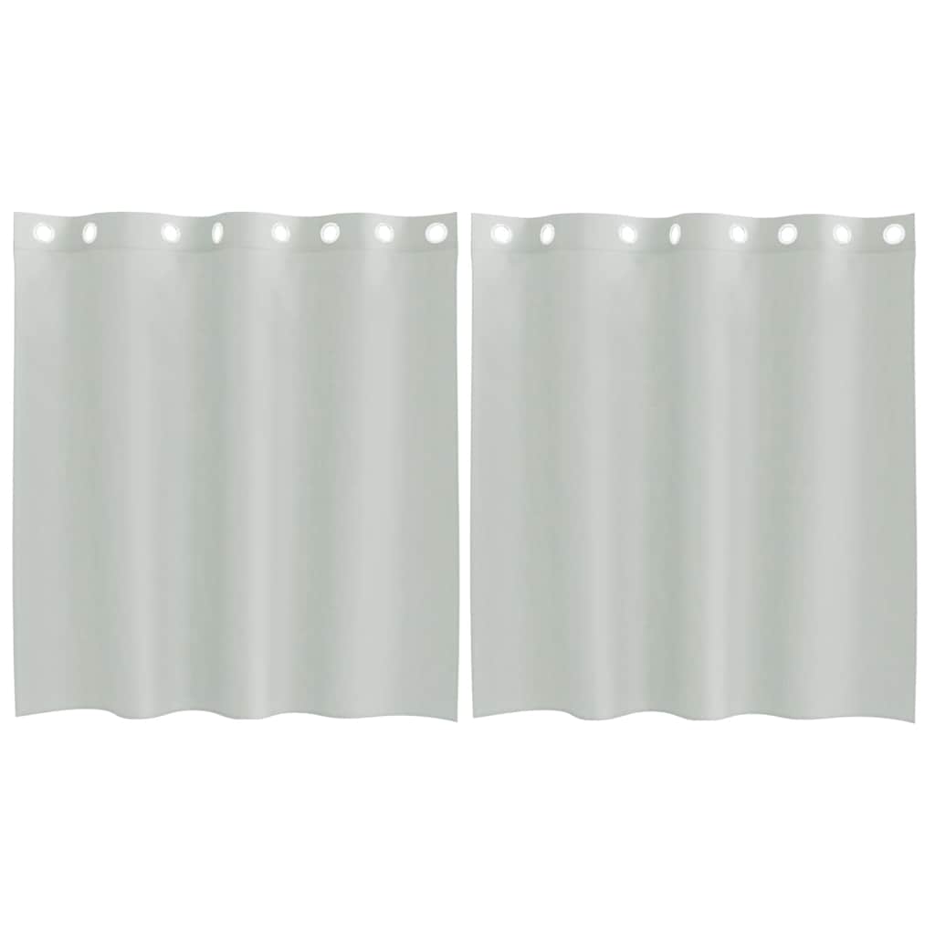 Tende in Voile con Occhielli 2 pz Grigio Chiaro 140x140 cm | homemem39