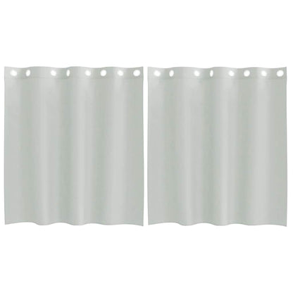 Tende in Voile con Occhielli 2 pz Grigio Chiaro 140x140 cm | homemem39