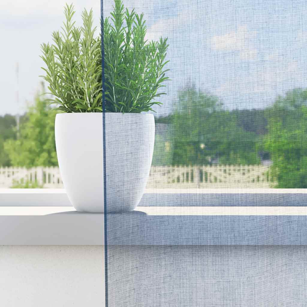 Tende in Voile con Occhielli 2 pz Blu Reale | homemem39