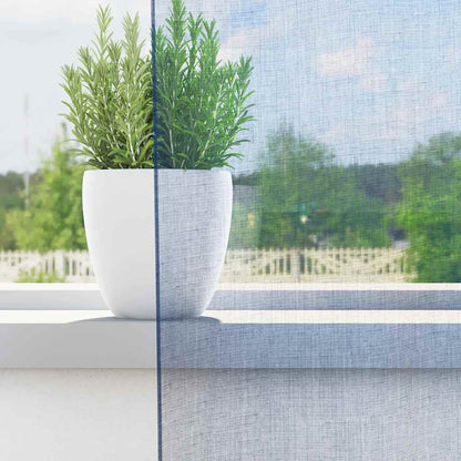 Tende in Voile con Occhielli 2 pz Blu Reale | homemem39