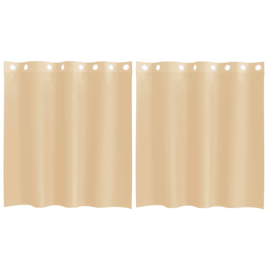 Tende in Voile con Occhielli 2 pz Sabbia