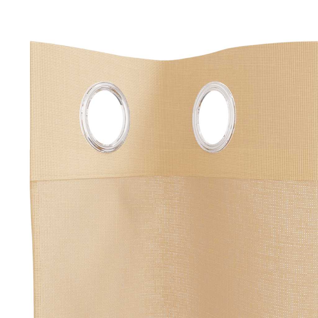 Tende in Voile con Occhielli 2 pz Sabbia | homemem39