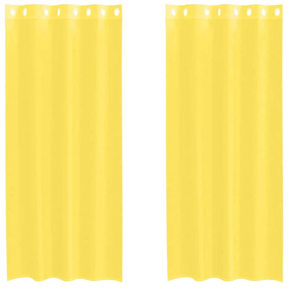 Tende in Voile con Occhielli 2 pz Giallo | homemem39
