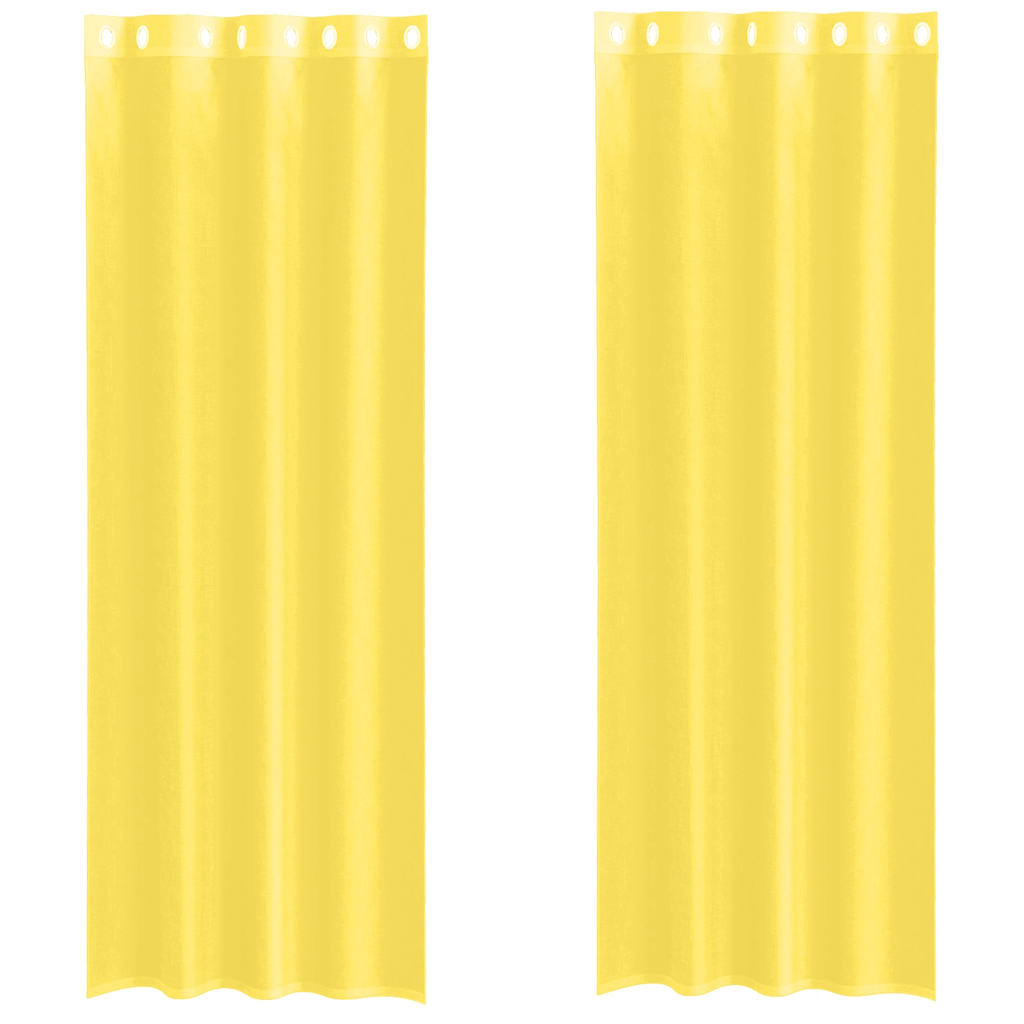 Tende in Voile con Occhielli 2 pz Giallo | homemem39