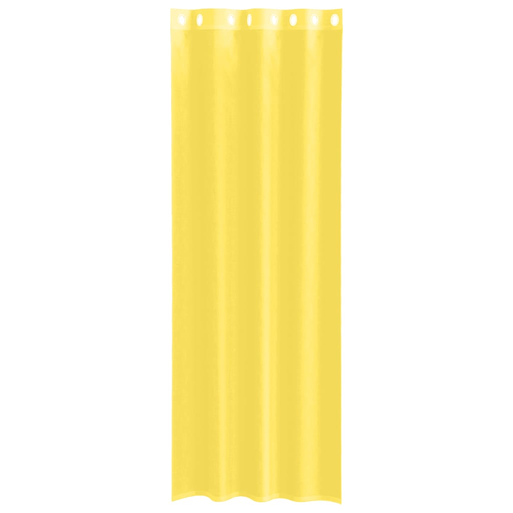 Tende in Voile con Occhielli 2 pz Giallo