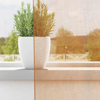 Tende in Voile con Occhielli 2 pz Terracotta | homemem39