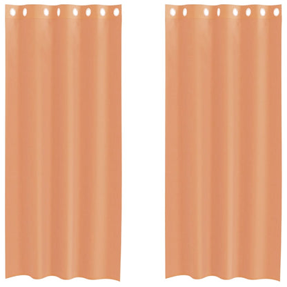 Tende in Voile con Occhielli 2 pz Terracotta | homemem39