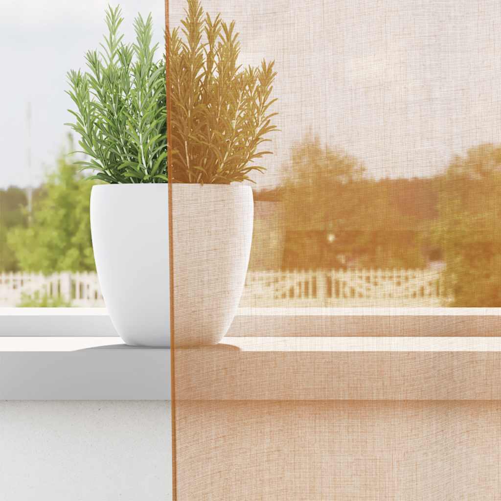 Tende in Voile con Occhielli 2 pz Terracotta | homemem39