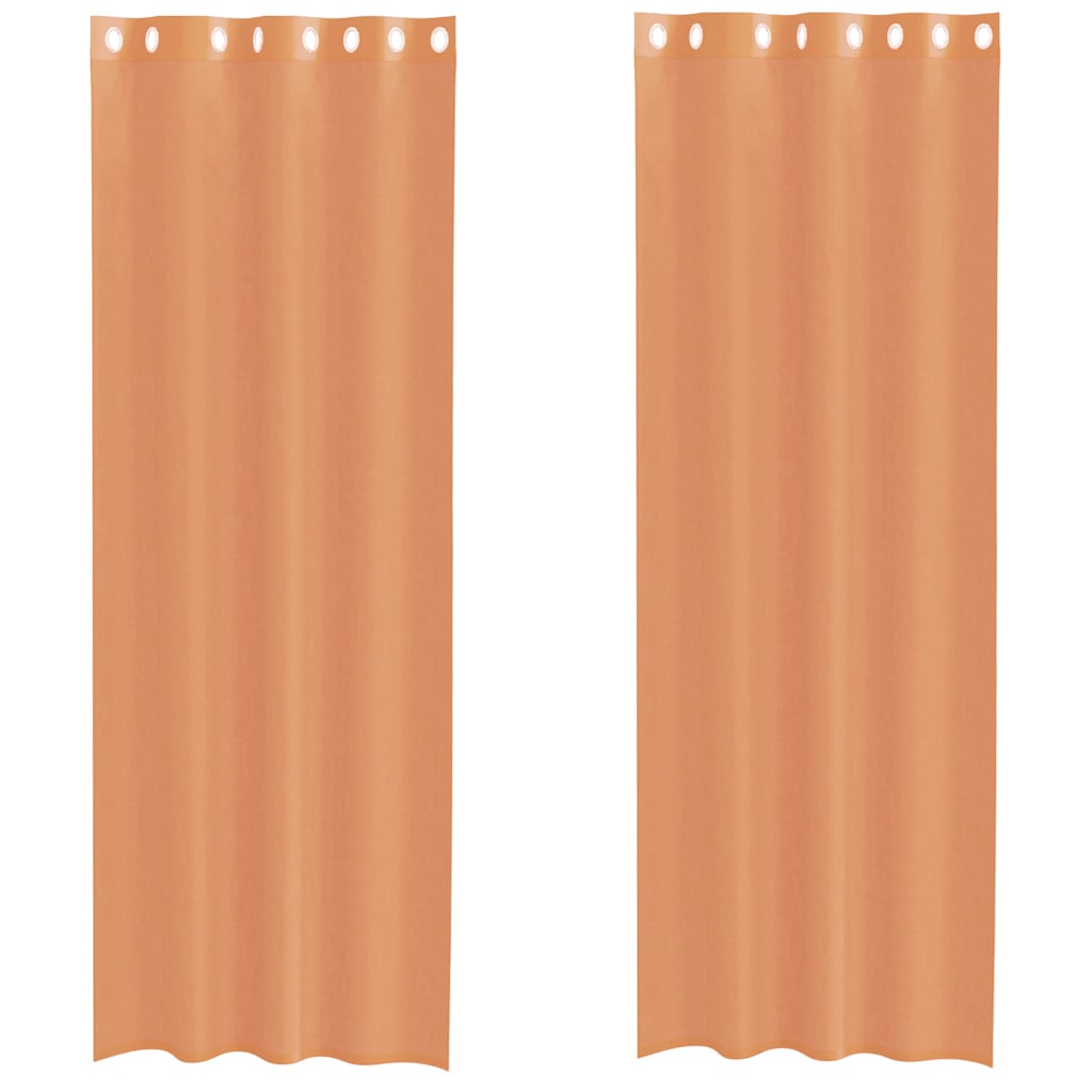 Tende in Voile con Occhielli 2 pz Terracotta | homemem39