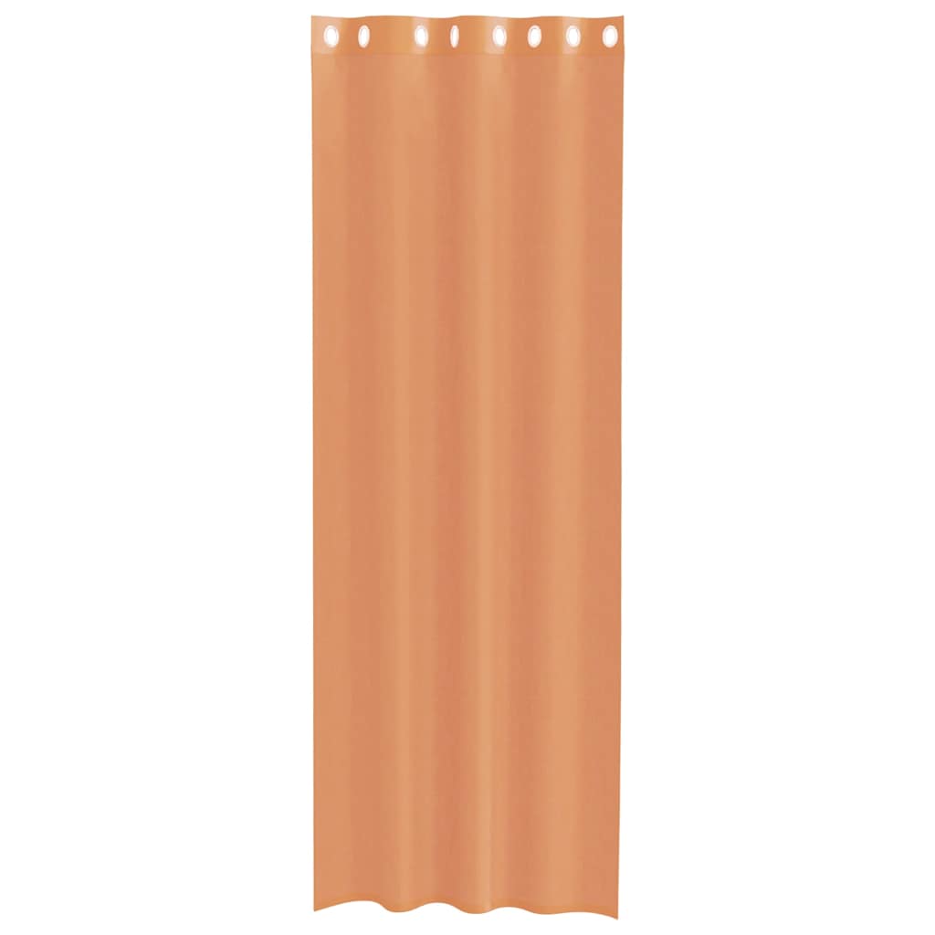 Tende in Voile con Occhielli 2 pz Terracotta