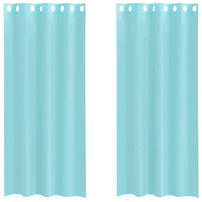 Tende in Voile con Occhielli 2 pz Turchese | homemem39
