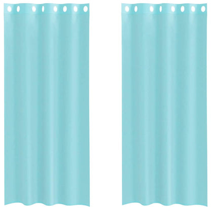 Tende in Voile con Occhielli 2 pz Turchese