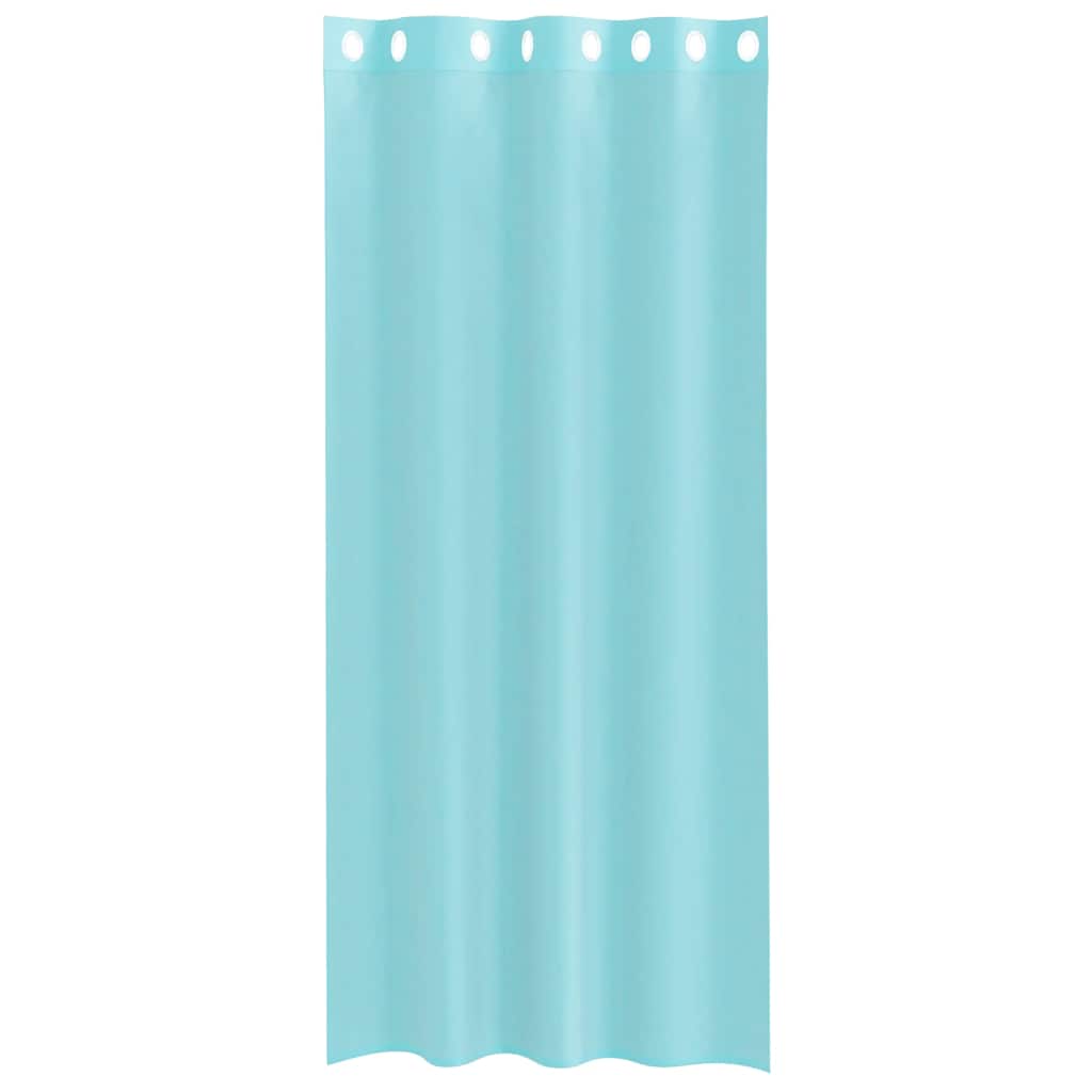 Tende in Voile con Occhielli 2 pz Turchese