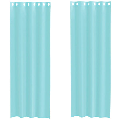 Tende in Voile con Occhielli 2 pz Turchese | homemem39