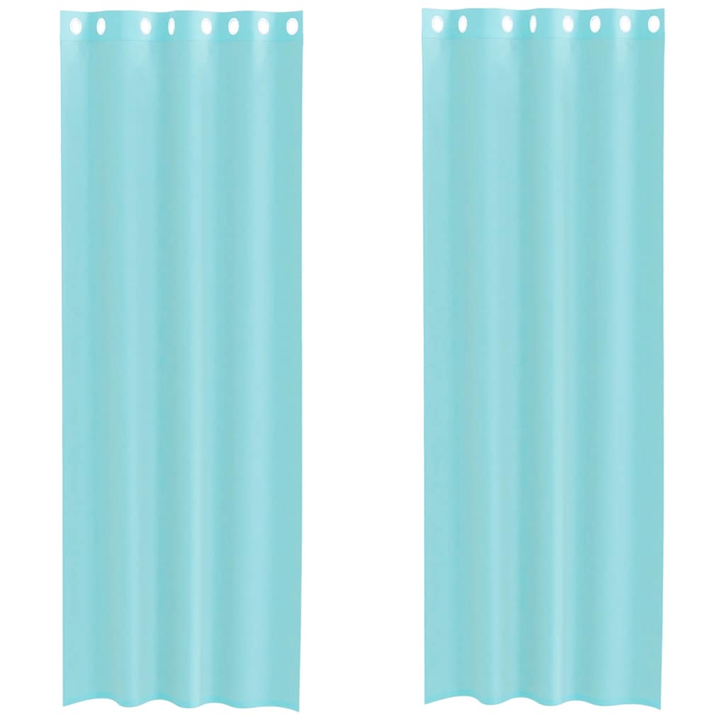 Tende in Voile con Occhielli 2 pz Turchese | homemem39
