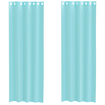 Tende in Voile con Occhielli 2 pz Turchese | homemem39