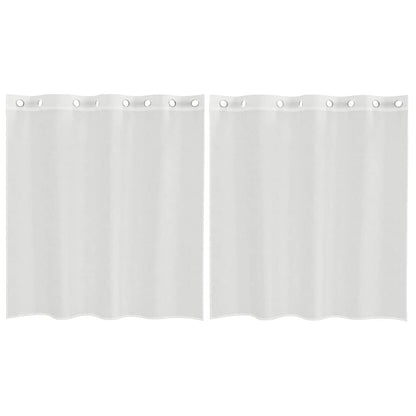 Tende in Voile con Occhielli 2 pz Bianco
