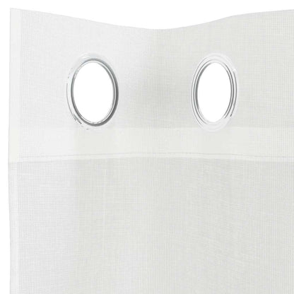 Tende in Voile con Occhielli 2 pz Bianco | homemem39