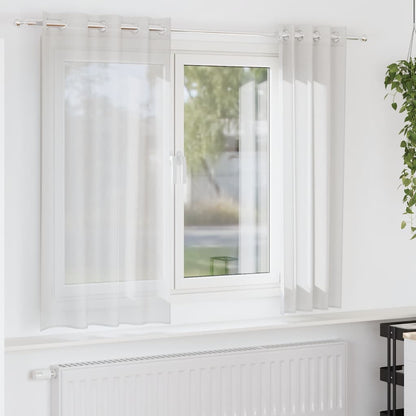 Tende in Voile con Occhielli 2 pz Bianco | homemem39
