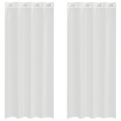 Tende in Voile con Occhielli 2 pz Bianco | homemem39