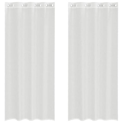 Tende in Voile con Occhielli 2 pz Bianco | homemem39