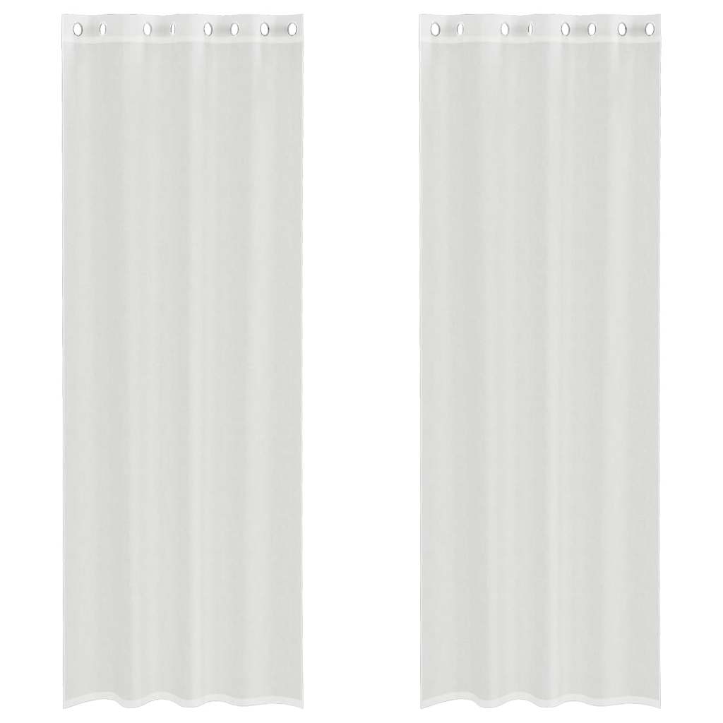 Tende in Voile con Occhielli 2 pz Bianco | homemem39