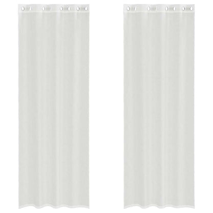 Tende in Voile con Occhielli 2 pz Bianco | homemem39