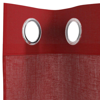 Tende in Voile con Occhielli 2 pz Rosso Vino | homemem39