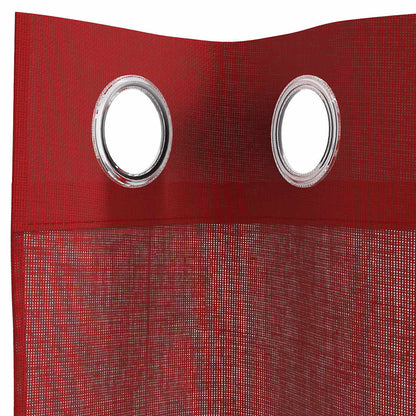 Tende in Voile con Occhielli 2 pz Rosso Vino