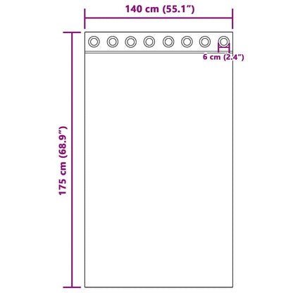 Tende in Voile con Occhielli 2 pz Rosso Vino