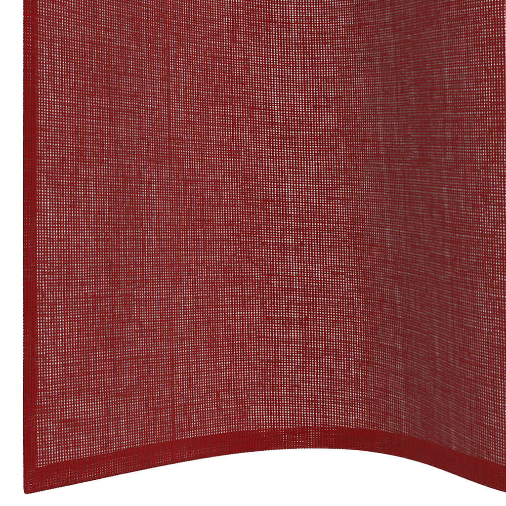 Tende in Voile con Occhielli 2 pz Rosso Vino