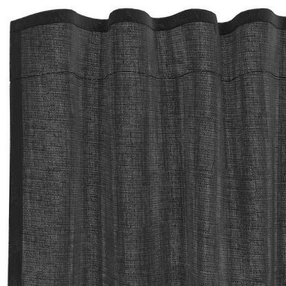 Tende in Voile con Tasche per Aste 2 pz Nero | homemem39