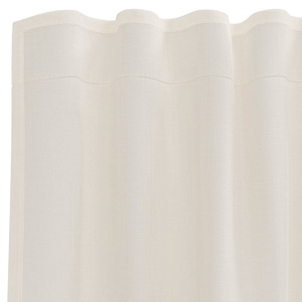 Tende in Voile con Tasche per Aste 2 pz Crema | homemem39