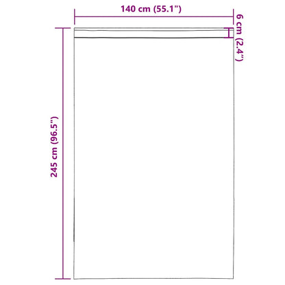 Tende in Voile con Tasche per Aste 2 pz Crema | homemem39
