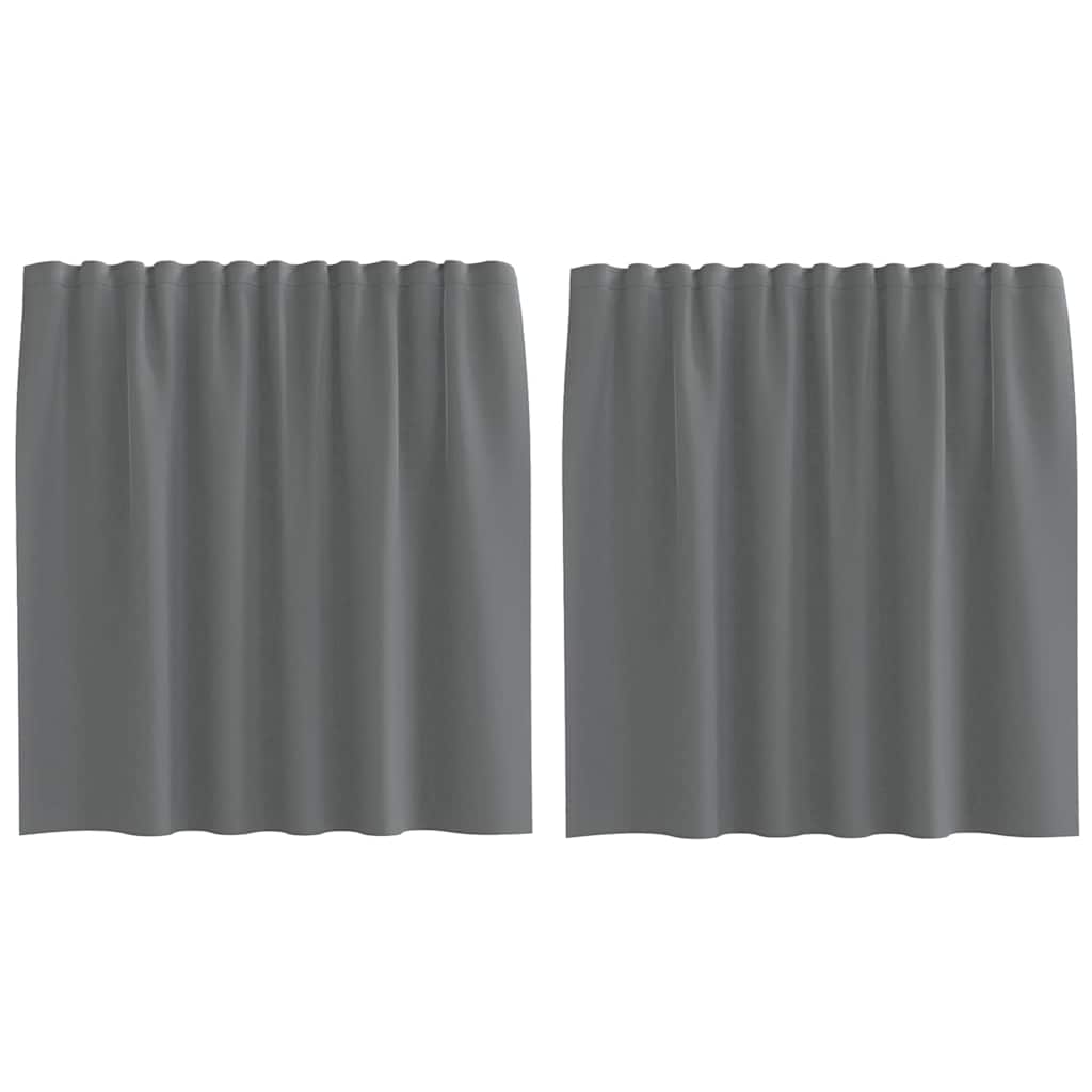 Tende in Voile con Tasche per Aste 2 pz Grigio Scuro | homemem39
