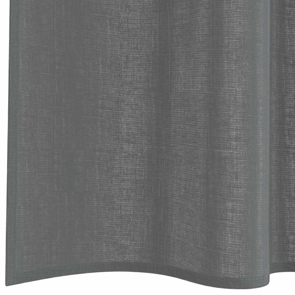 Tende in Voile con Tasche per Aste 2 pz Grigio Scuro | homemem39