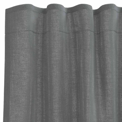Tende in Voile con Tasche per Aste 2 pz Grigio Scuro | homemem39