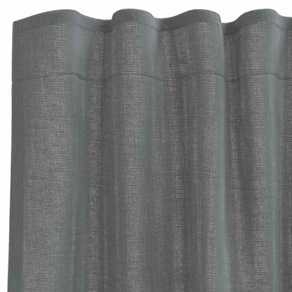 Tende in Voile con Tasche per Aste 2 pz Grigio Scuro