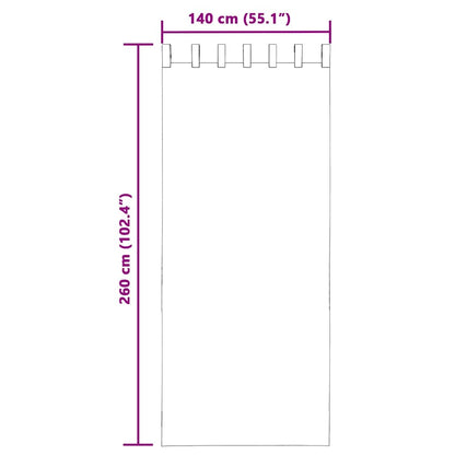 Tende in Voile con Tasche per Aste 2 pz Rosa Chiaro | homemem39