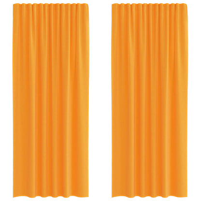 Tende in Voile con Tasche per Aste 2 pz Arancio | homemem39