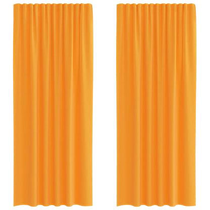 Tende in Voile con Tasche per Aste 2 pz Arancio | homemem39