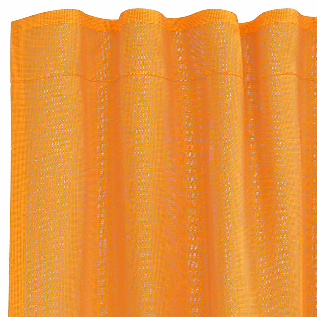 Tende in Voile con Tasche per Aste 2 pz Arancio | homemem39