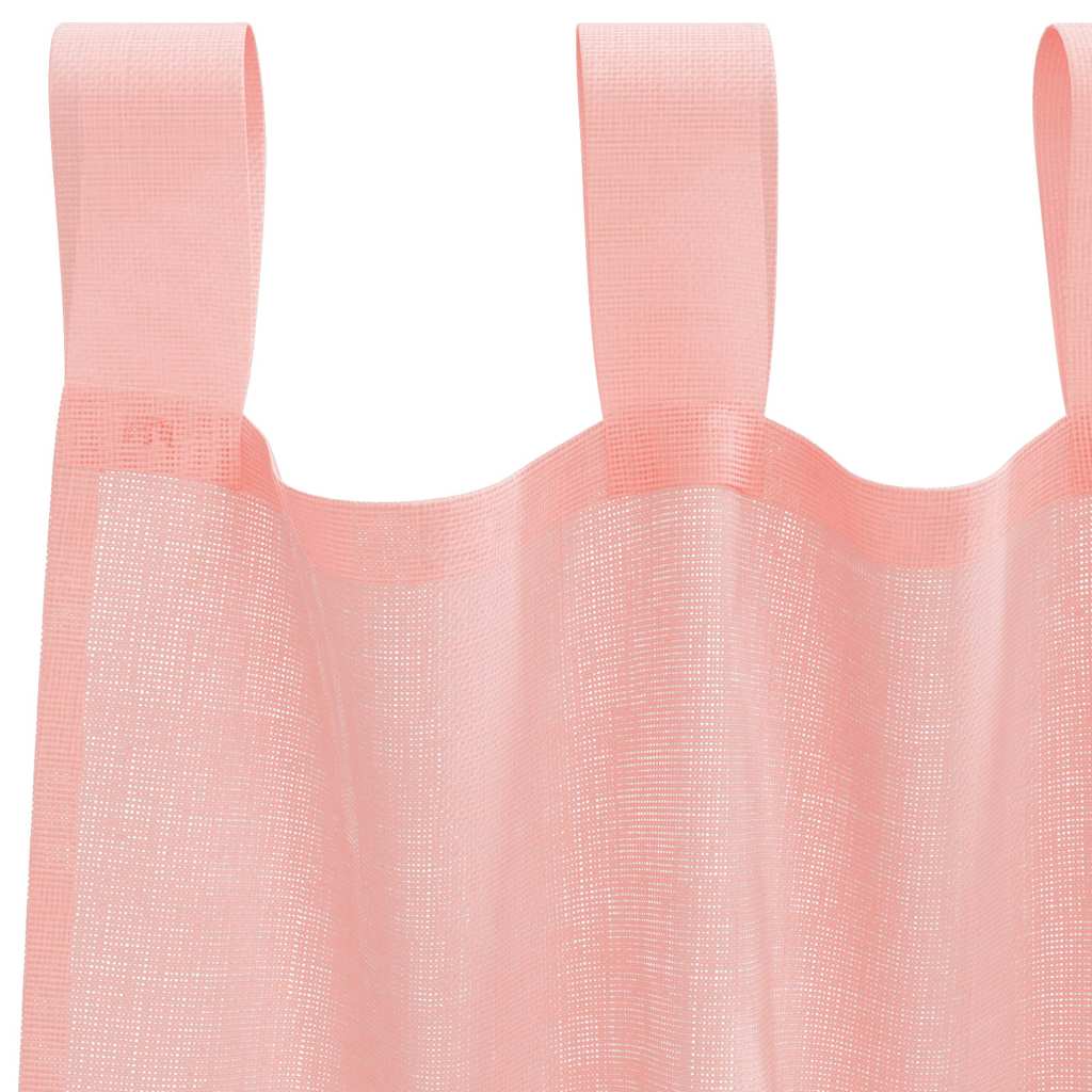 Tende in Voile con Tasche per Aste 2 pz Rosa | homemem39