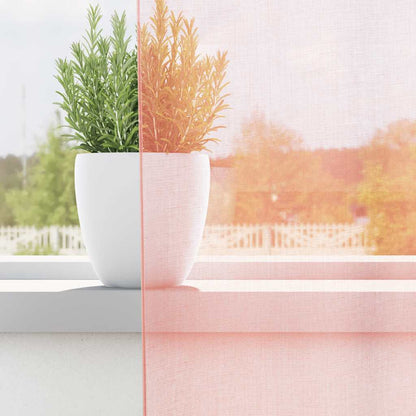 Tende in Voile con Tasche per Aste 2 pz Rosa | homemem39