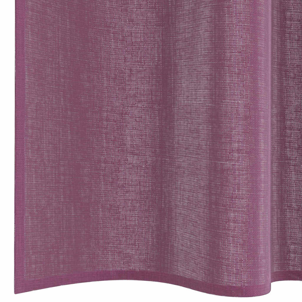 Tende in Voile con Tasche per Aste 2 pz Viola | homemem39