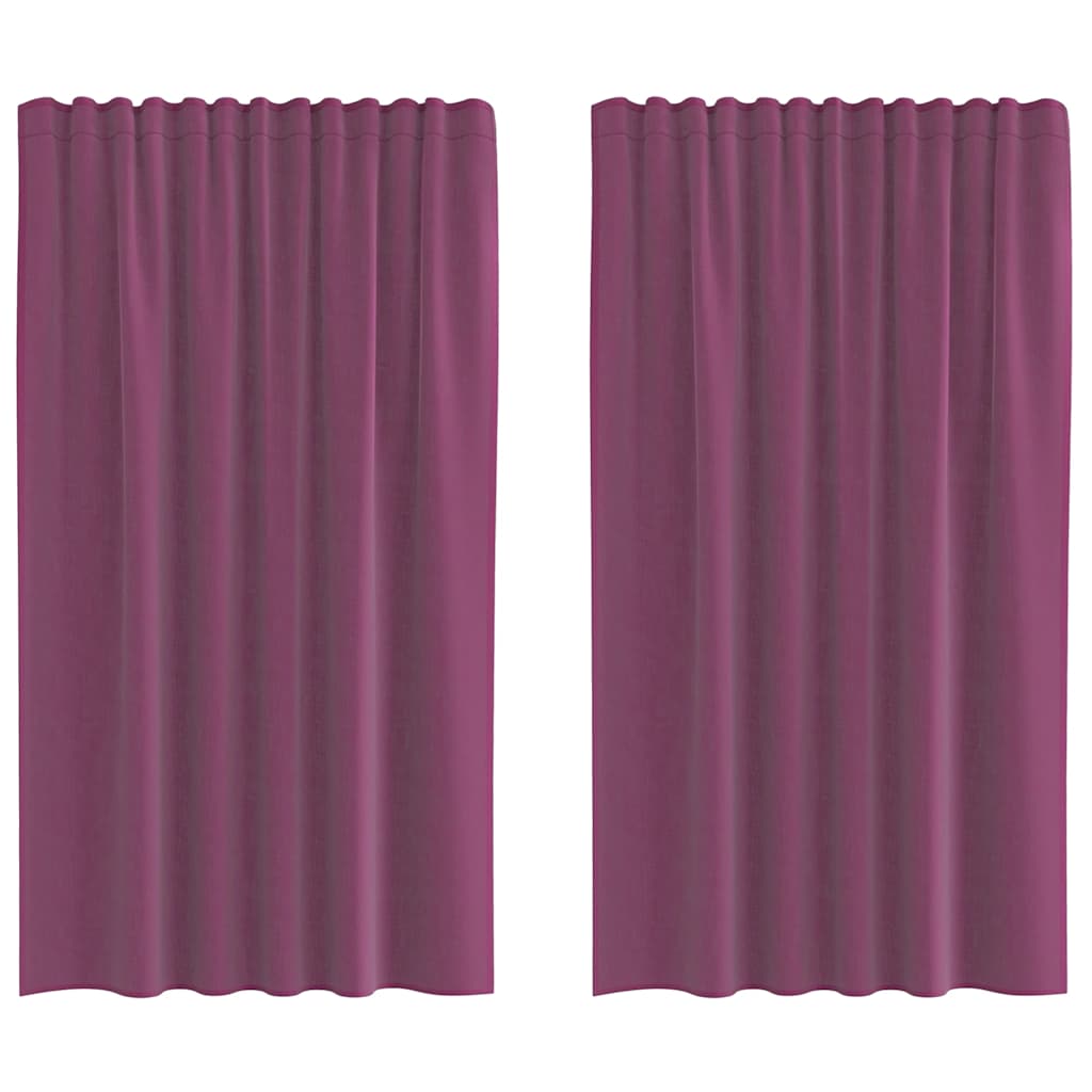 Tende in Voile con Tasche per Aste 2 pz Viola | homemem39