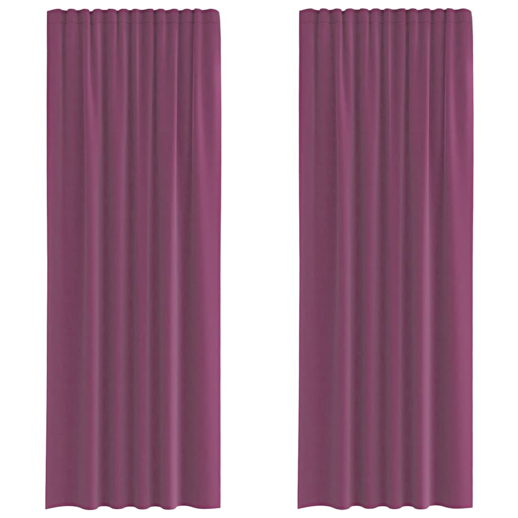 Tende in Voile con Tasche per Aste 2 pz Viola | homemem39