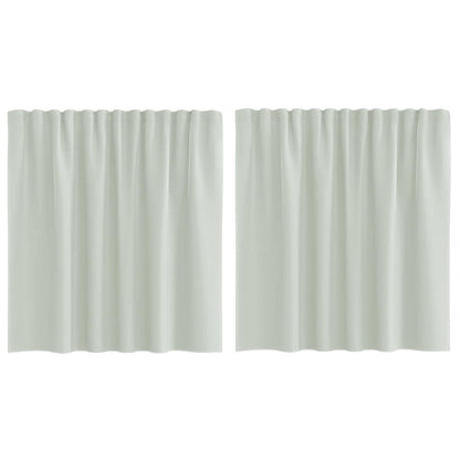 Tende in Voile con Tasche per Aste 2 pz Grigio Chiaro | homemem39