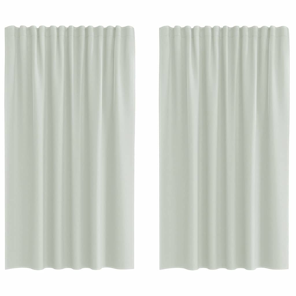 Tende in Voile con Tasche per Aste 2 pz Grigio Chiaro | homemem39