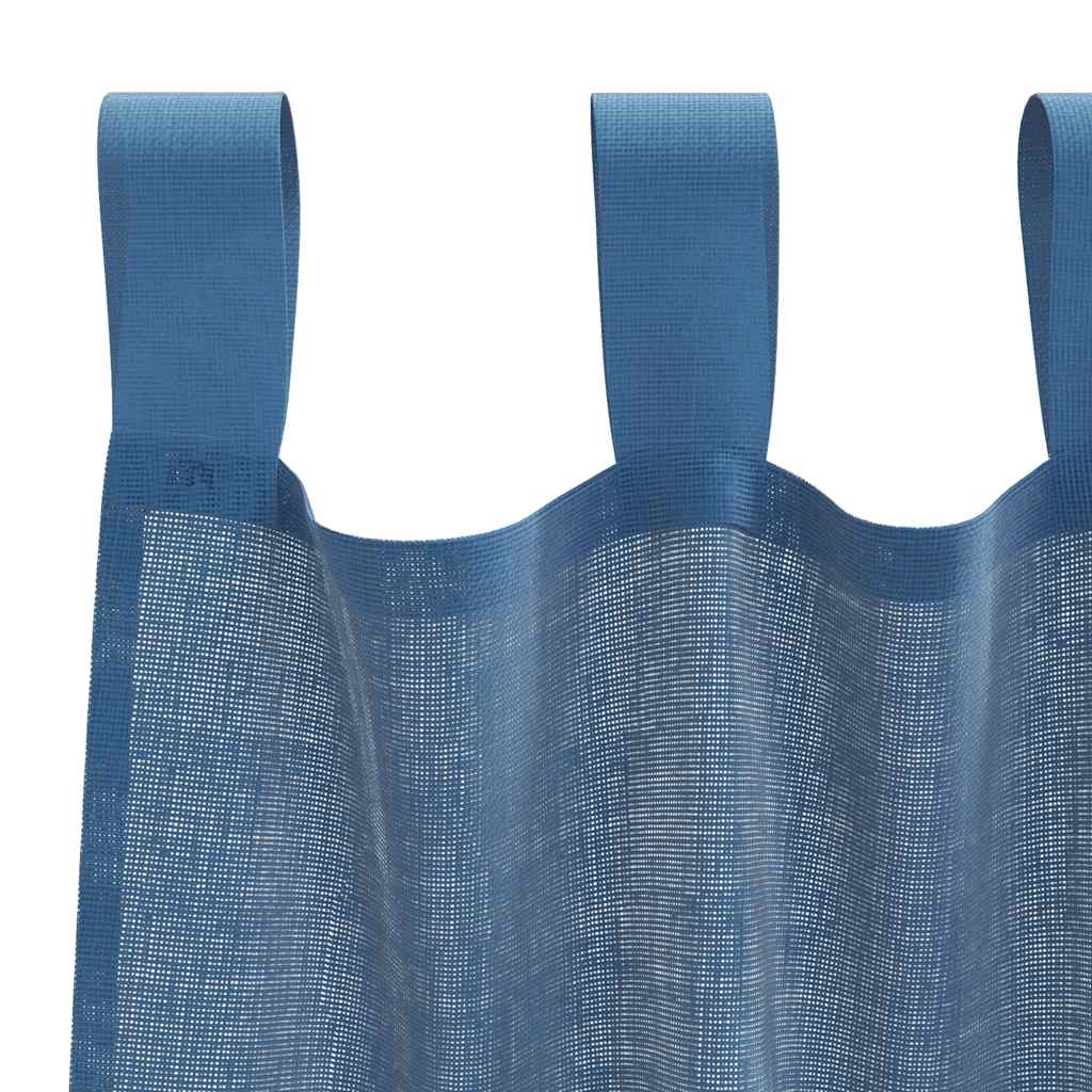 Tende in Voile con Tasche per Aste 2 pz Blu Reale | homemem39